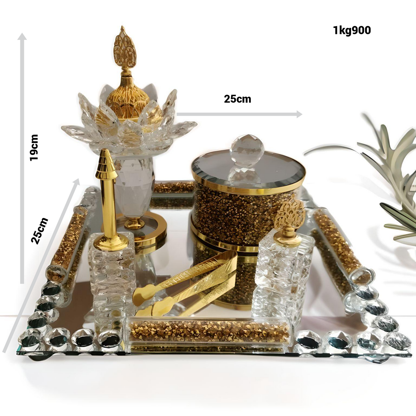Service à Encens en Cristal de Verre – Élégance Orientale