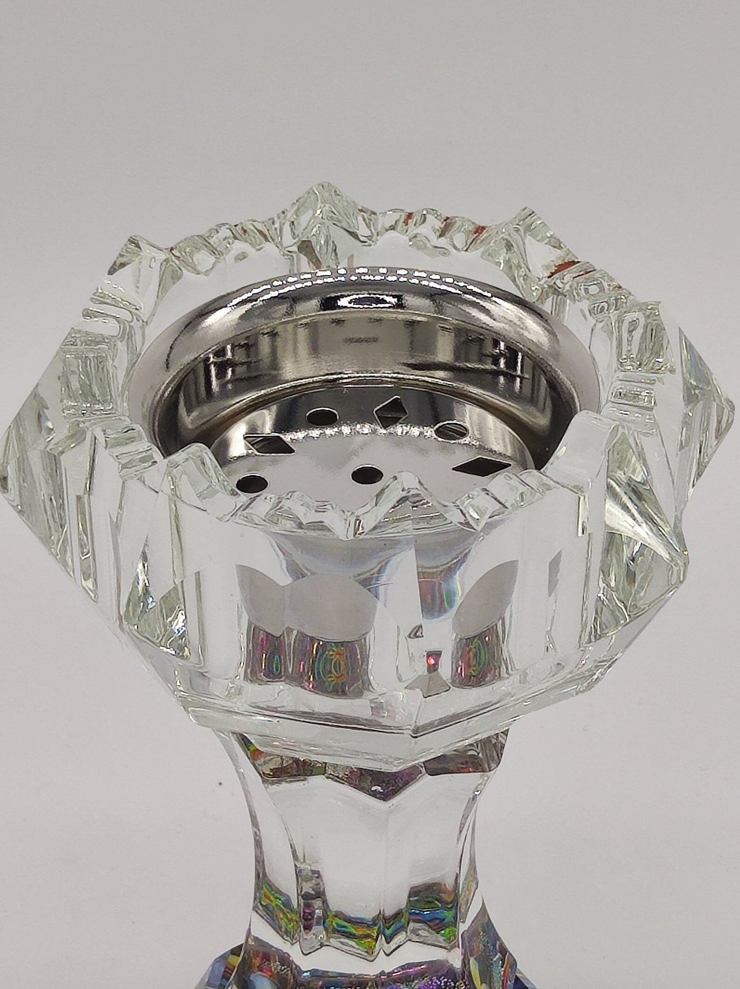 Grand luxueux support d'encens en verre de cristal - D & C