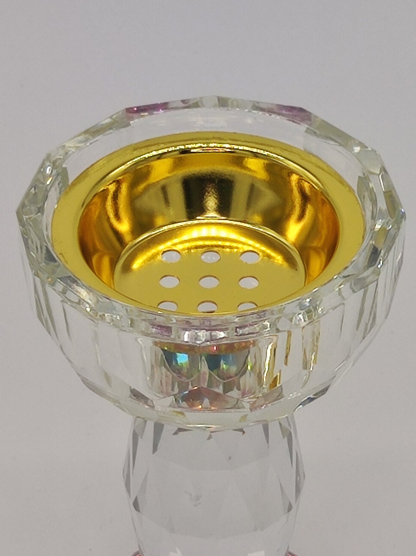 Chic support bruleur d'encens en verre de cristal - D & C
