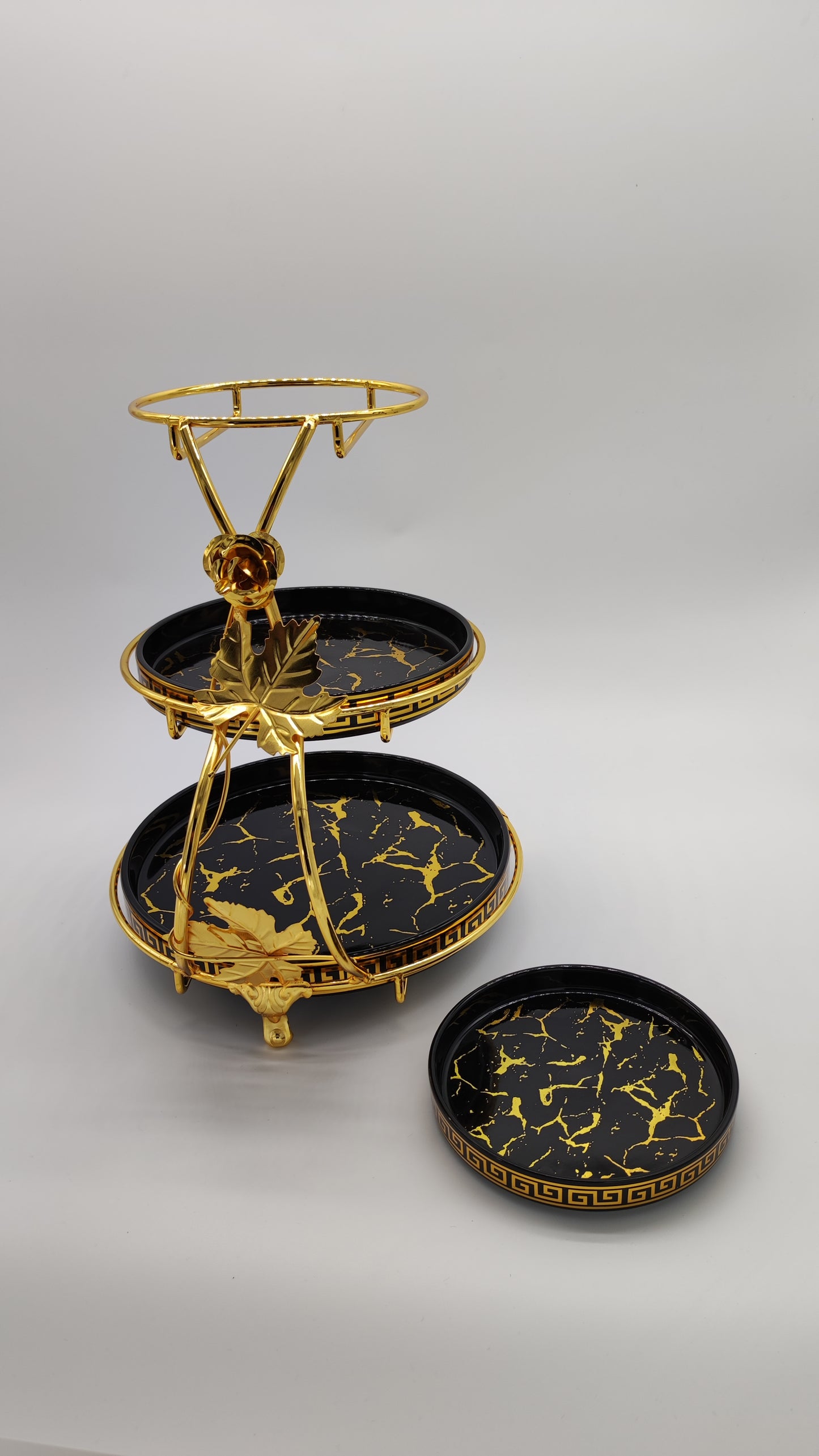 Présentoir a gâteaux stand a 3 étages style marbré - D & C