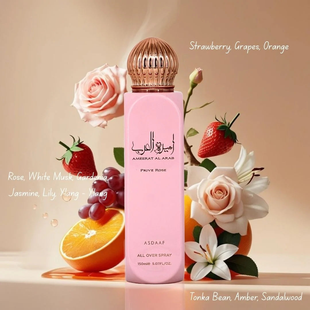 Ameerat Al Arab Privé Rose All Over Spray – Brume Parfumée 200 ml