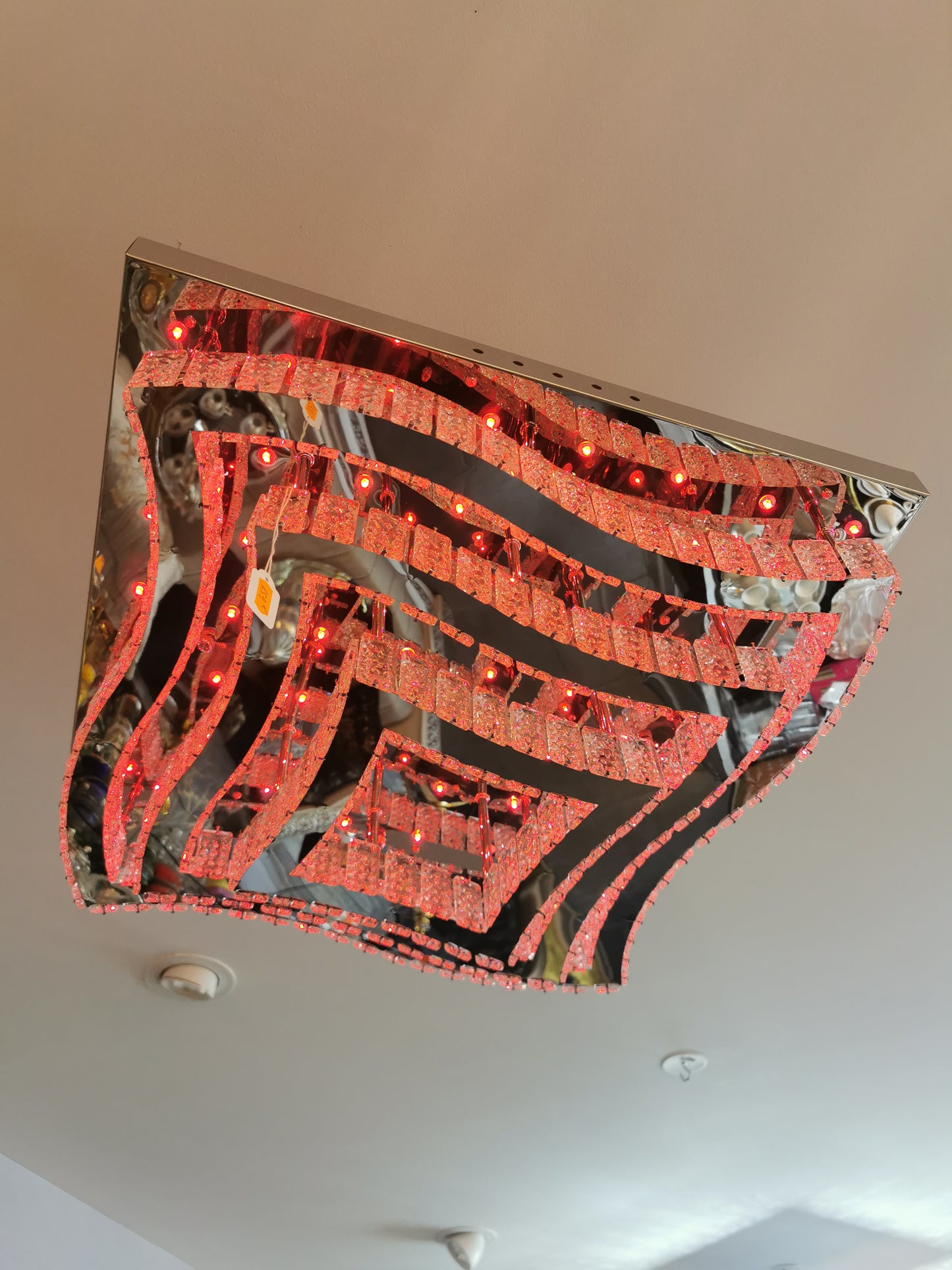 Lustre plafonnier LED Bluetooth avec télécommande – 60x60 cm – Neuf