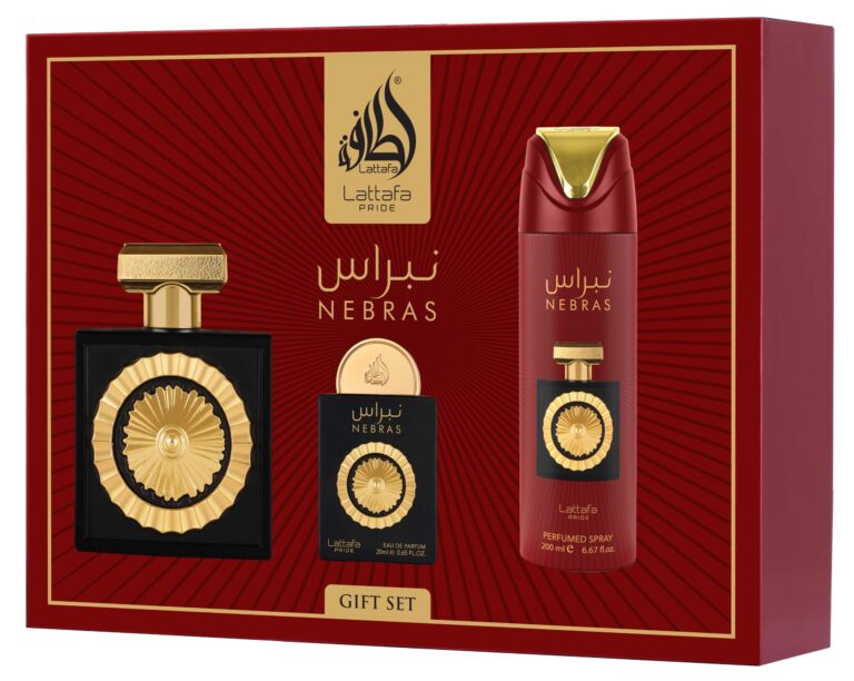 Coffret Nebras by Lattafa Pride – Parfum Femme Sucré Ambré + Déodorant