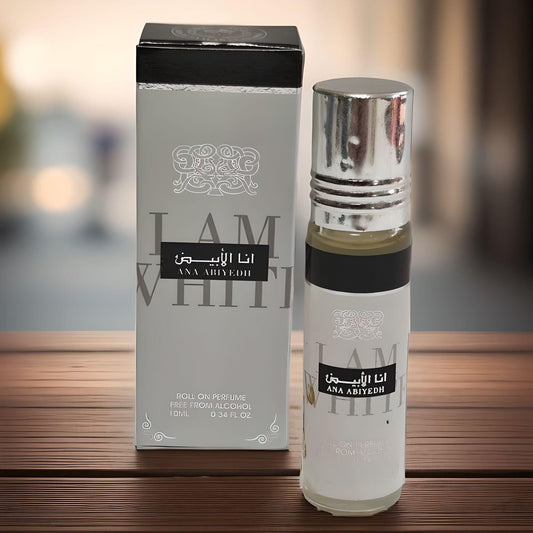 I Am White Roll-On 10 ml | Huile de Parfum Sans Alcool | Unisexe