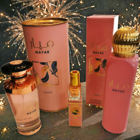 3 PRODUIT MAYAR Eau de Parfum 100ml , brume 150ml , musc 5ml