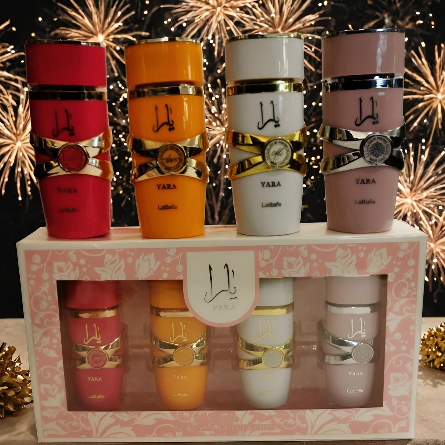 Set Cadeau Yara Lattafa 4×25 ml – Mini Parfums Orientaux, Floraux et Fruités