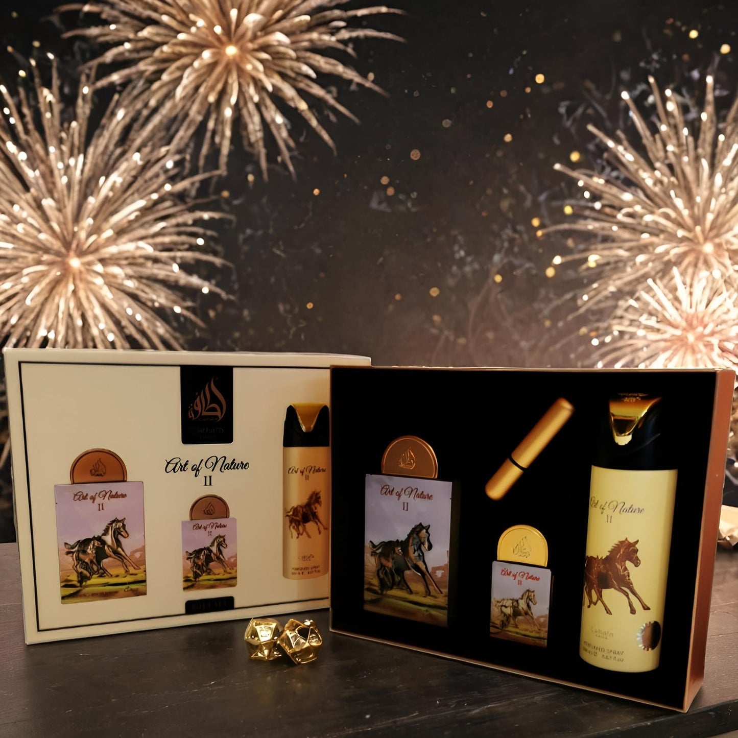 Coffret Parfum Art of Nature II – Notes Bergamote, Fleur d’Oranger, Vanille – Lattafa Pride