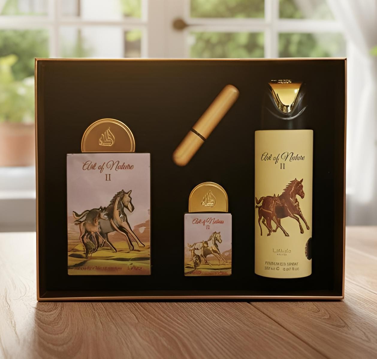 Coffret Parfum Art of Nature II – Notes Bergamote, Fleur d’Oranger, Vanille – Lattafa Pride