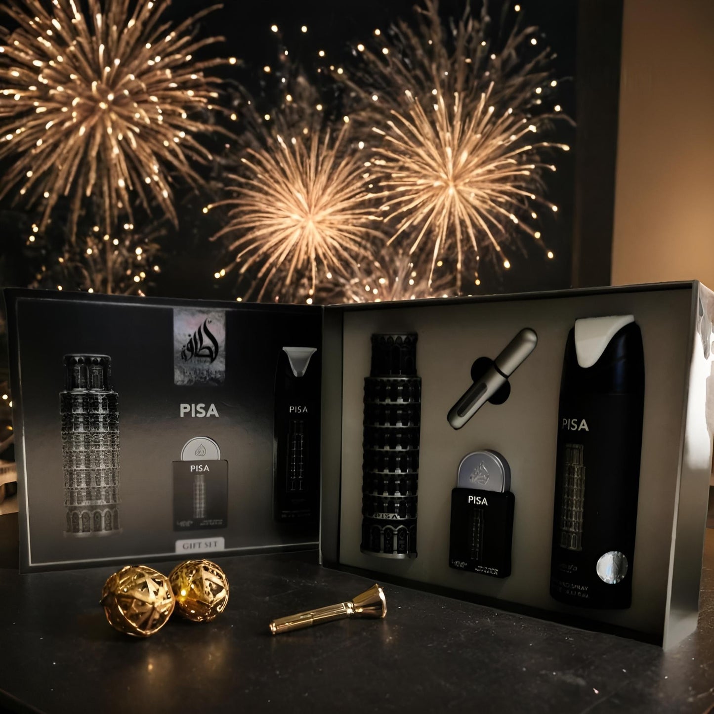 Lattafa Pisa Coffret – Parfum Homme/Unisexe Frais Agrumes & Notes Boisées