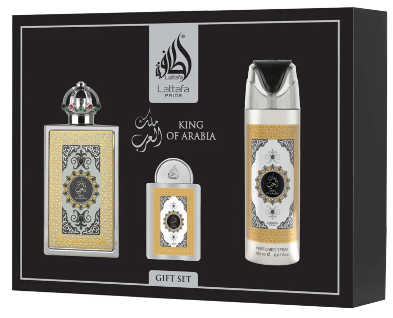 Coffret cadeau King of Arabia (3 pièces) – Lattafa Pride